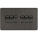 Knightsbridge Screwless Smoked Bronze 6G Light Switch SF4200SB Available from RS Electrical Supplies