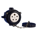 Lewden Weatherproof Metal Clad 5 Pin 15A Socket Black PD160/5