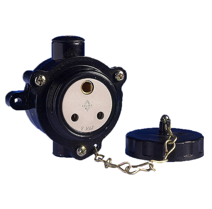 Lewden Weatherproof Metal Clad 3 Pin 5A Socket PD84/3