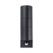 Luceco Azurar black PIR up-down wall light — front view