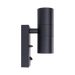 Luceco Azurar black PIR up-down wall light — side view