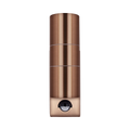 Luceco Azurar antique copper PIR up-down wall light — front view