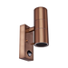 Luceco Azurar antique copper PIR up-down wall light — angled view