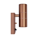 Luceco Azurar antique copper PIR up-down wall light — side view