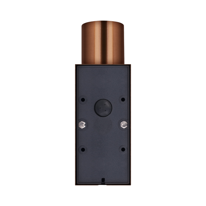 Luceco Azurar antique copper PIR up-down wall light — rear view