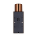 Luceco Azurar antique copper PIR up-down wall light — rear view