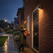 Luceco Solar Hybrid LEXSHYW45CC – illuminating a front doorway at night