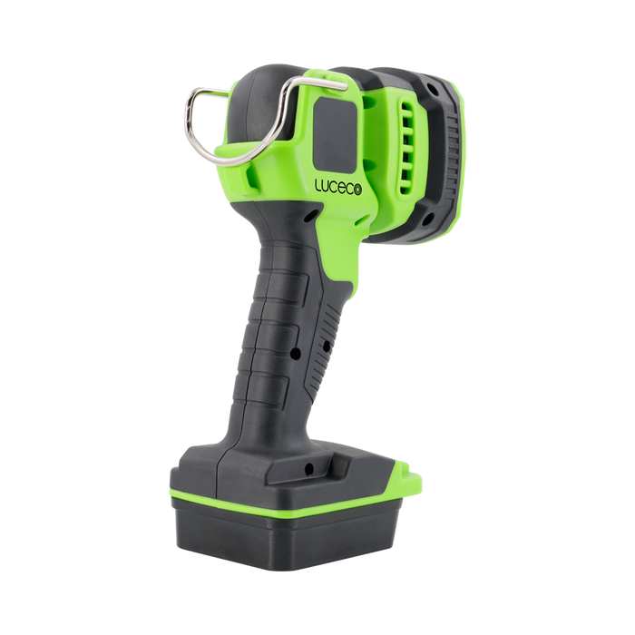 Luceco UniVolt cordless inspection spotlight side view