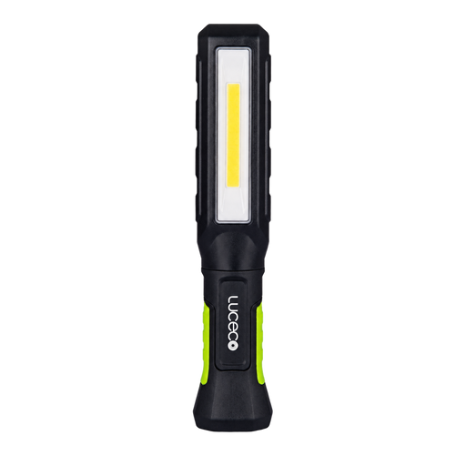 Luceco LILT60T65 inspection torch, black and green, front view