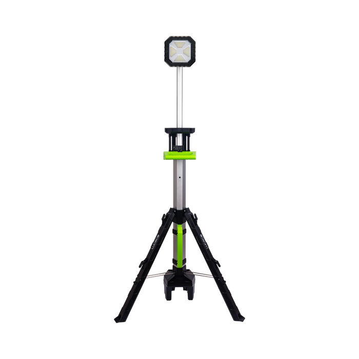 Luceco UniVolt Titan telescopic tripod work light front view