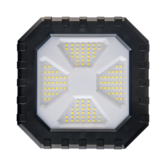 LED head on the Luceco UniVolt Titan tripod work light