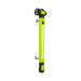 Green and black adjustable work light on a white background