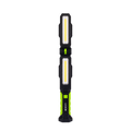 Luceco LILW220G65 folding twin-head inspection torch, front view with both light panels extended