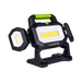 Luceco UniVolt triple-head work light with side panels angled