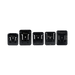 Battery adaptors supplied with the Luceco UniVolt triple-head work light