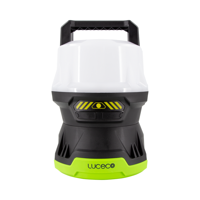 Luceco UniVolt heavy-duty open-area work light angled view
