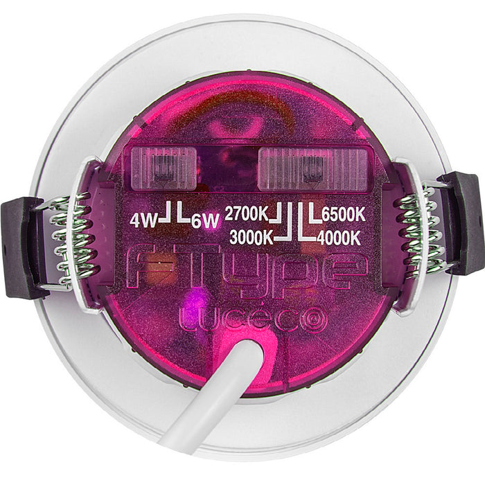 Luceco FType Elite Flat Fire Rated Downlight Colour Selectable 10 Pack PTF6WCCT/10