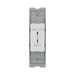 BG GridLite White Moulded White 20A 16AX 2 Way Single Pole Emergency Lighting Test Key Switch Module M12EL – front view