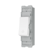 BG GridLite White Moulded White 20A 2 Way Retractive Bell Symbol Switch Module M142BELL – angled view