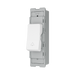 BG GridLite White Moulded White 20A 1 Way Retractive Bell Symbol Switch Module M14BELL – angled view