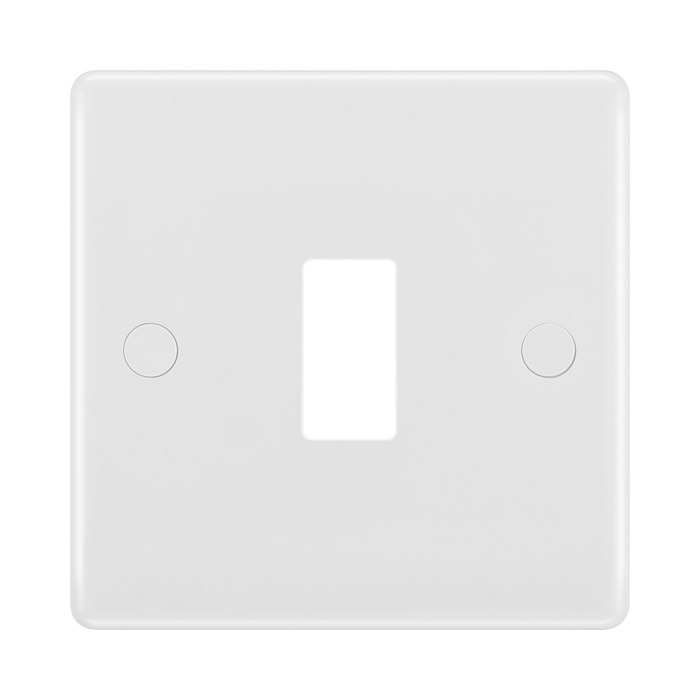 BG GridLite White Moulded White 1G Grid Plate M81 – front view