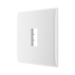 BG GridLite White Moulded White 1G Grid Plate M81 – angled view
