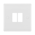 BG GridLite White Moulded White 2G Grid Plate M82 – front view