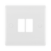 BG GridLite White Moulded White 2G Grid Plate M82 – front view