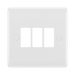 BG GridLite White Moulded White 3G Grid Plate M83 – front view