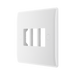 BG GridLite White Moulded White 3G Grid Plate M83 – angled view