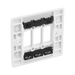 BG GridLite White Moulded White 3G Grid Plate M83 – side view