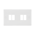 BG GridLite White Moulded White 4G Grid Plate M84 – front view