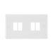 BG GridLite White Moulded White 4G Grid Plate M84 – front view