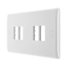 BG GridLite White Moulded White 4G Grid Plate M84 – angled view