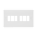 BG GridLite White Moulded White 6G Grid Plate M86 – front view