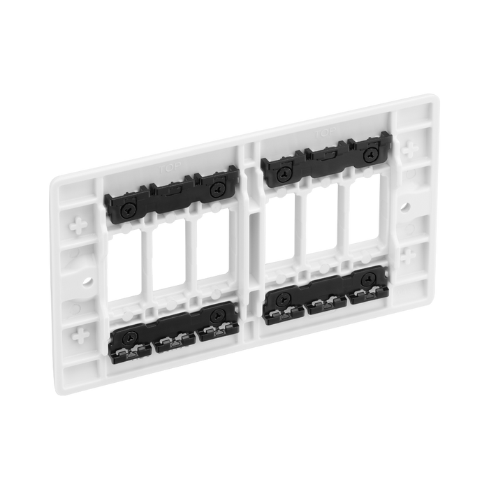 BG GridLite White Moulded White 6G Grid Plate M86 – side view