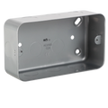 Knightsbridge 2G Back Box Metal Clad, Grey M8900