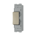 BG GridLite Antique Brass 20A 2 Way Single Pole Centre-Off Switch Module MAB12C – angled view