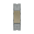 BG GridLite Antique Brass 20A 2 Way Single Pole Retractive Centre-Off Switch Module MAB142C – front view