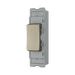 BG GridLite Antique Brass 20A 2 Way Single Pole Retractive Centre-Off Switch Module MAB142C – angled view
