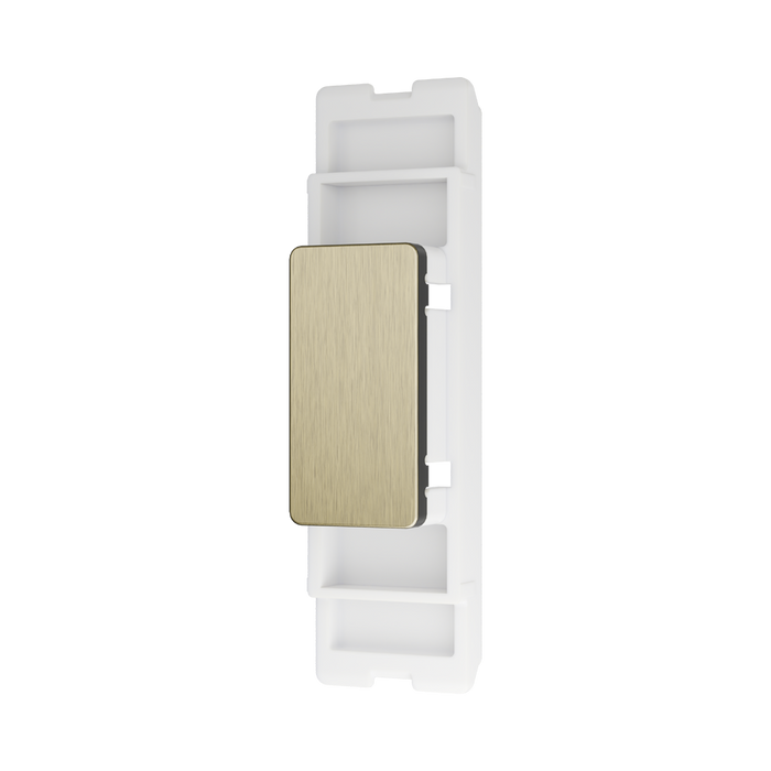 BG GridLite Antique Brass Blank Module MABBLNK – angled view