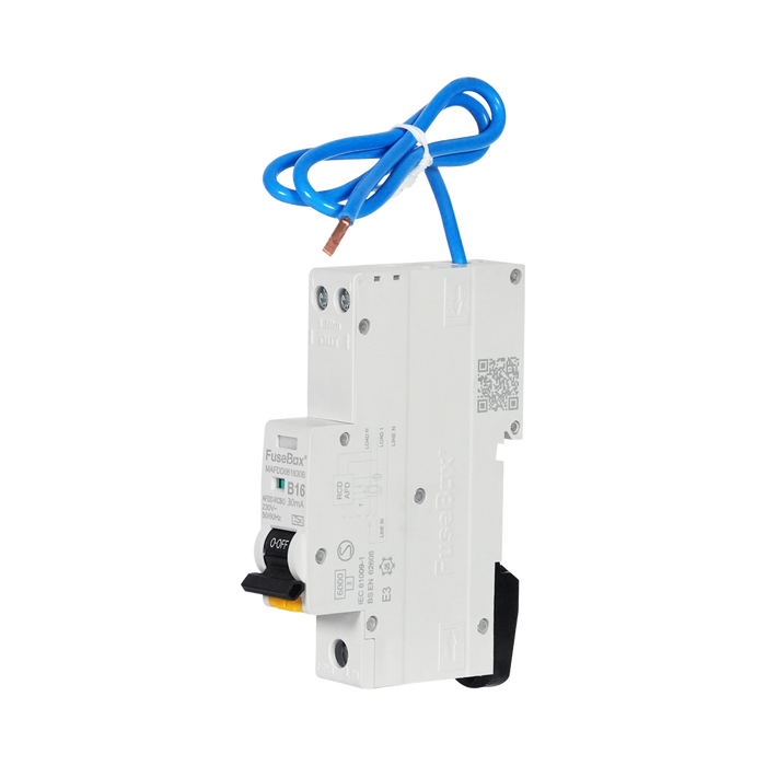 FuseBox Mini AFDD RCBO 16A 30mA Type A B Curve 6kA MAFDD061630B