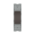 BG GridLite Black Nickel 20A 2 Way Single Pole Centre-Off Switch Module MBN12C – front view