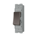 BG GridLite Black Nickel 20A 2 Way Retractive Bell Symbol Switch Module MBN142BELL – angled view