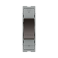 BG GridLite Black Nickel 20A 2 Way Retractive PRESS Switch Module MBN142PR – front view