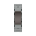 BG GridLite Black Nickel 20A 2 Way Retractive Switch Module MBN142 – front view