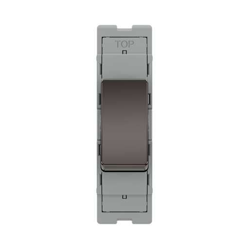 BG GridLite Black Nickel 20A 2 Way Retractive Switch Module MBN142 – front view