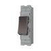 BG GridLite Black Nickel 20A 2 Way Retractive Switch Module MBN142 – angled view