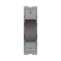BG GridLite Black Nickel 20A 1 Way Retractive Bell Symbol Switch Module MBN14BELL – front view