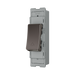 BG GridLite Black Nickel 20A 1 Way Retractive Bell Symbol Switch Module MBN14BELL – angled view